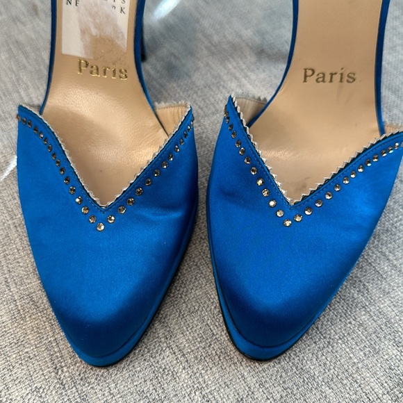 Christian Louboutin Satin Heels Pumps Shoes SZ 37 - 7 - Picture 3 of 5